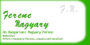 ferenc magyary business card